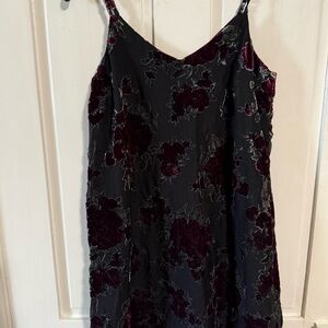 Vintage Aeropostale burnout velvet babydoll dress 90s